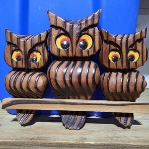 Wooden Owl Wall Art